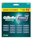 Immagine 0 di Gillette Mach3 ricambi da 15 pezzi pacco risparmio