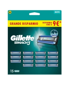 Gillette Mach3 ricambi da 15 pezzi pacco risparmio