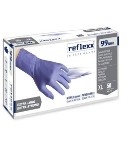 500 Guanti in nitrile blu extra lunghi reflexx 99 NHR