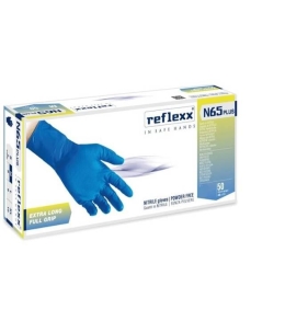 Guanti in Nitrile blu Reflexx N65 EXTRA LONG da 50 Pezzi
