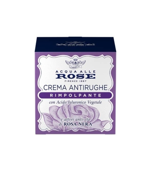 Immagine 1 di Acqua Alle Rose Crema Antirughe Rimpolpante con Acido laluronico Vegetale 50 ML
