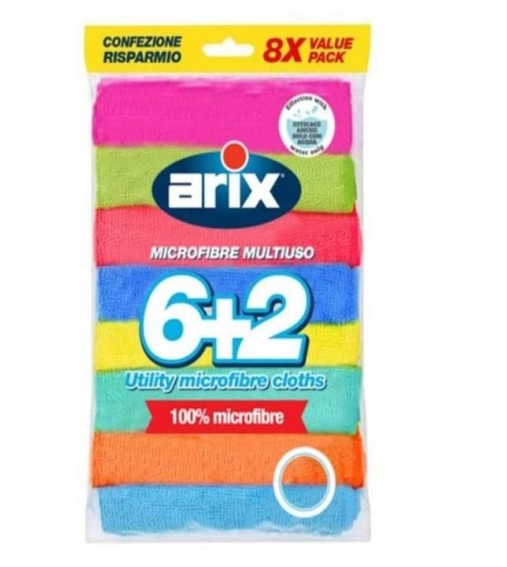 Immagine 1 di Arix Panno Microfibra Multiuso 6+2 confezione risparmio