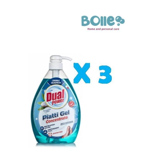 Immagine 1 di dual piatti bicarbonato concentrato 1000 ml con erogatore multipack da 3 pezzi