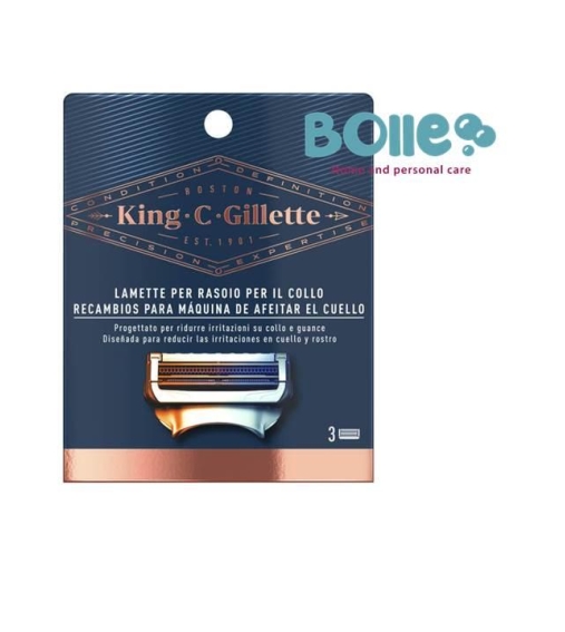 Immagine 0 di gillette king c ricambi x 4 per rasoio king