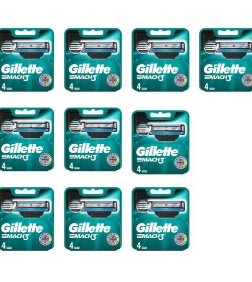 Immagine 0 di Gillette Mach3 Ricambi da 4 pezzi cartone da 10 confezioni