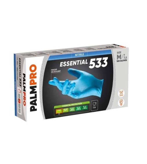 Immagine 0 di Guanti Nitrile PALMPRO ESSENTIAL 533 - BOX 100 PEZZI ICO