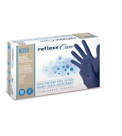 Immagine 0 di Reflexx Care n 350 guanti monouso in nitrile senza acceleranti in cofezione da 100 pz