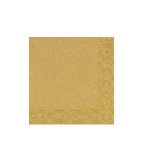 Immagine 1 di Tovaglioli 33 x 33 Colore ORO 2 veli 50 pezzi Okay