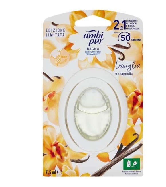 Ambi Pur Profumatore Bagno Vaniglia e Magnolia 7,5 ML