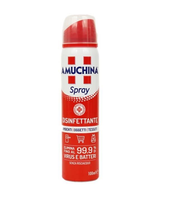 Amuchina Disinfettante Ambienti Oggetti Tessuti Spray 100 ML -  Professionali Detergenti e Carta - Amuchina Professional