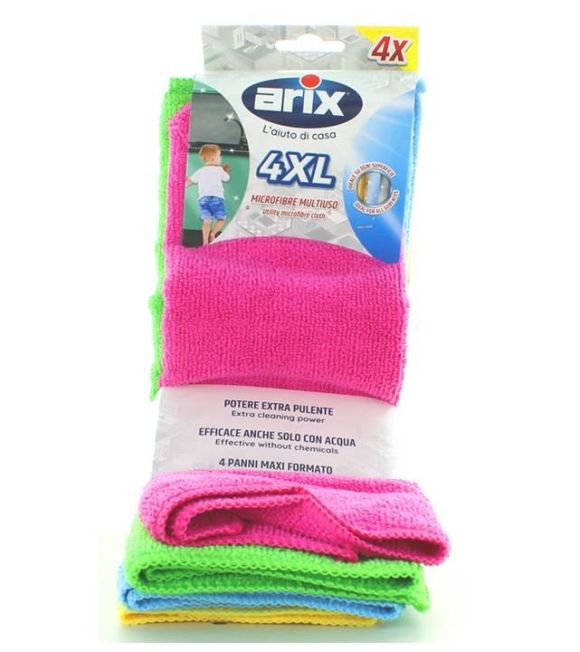 Arix Panno Microfibra Multiuso XL 36x38cm 4 Pezzi