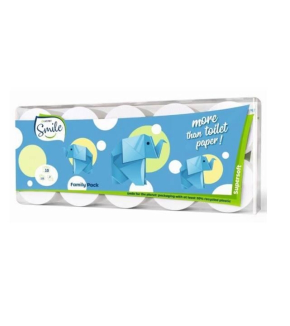 CARTA IGIENICA SMILE 10 ROTOLI 2 VELI 155 STRAPPI