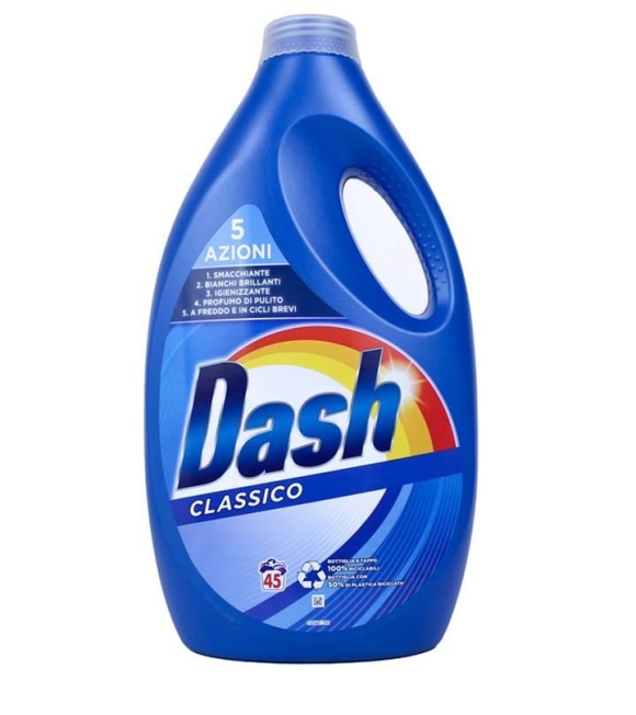 Dash Liquido Detersivo Lavatrice Classico 45 lavaggi 2250 ml