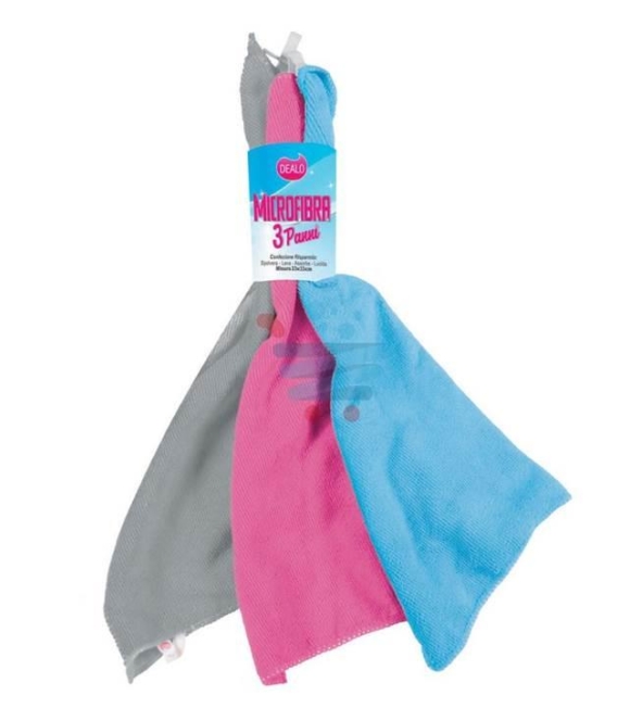 Dealo Panno Microfibra Multiuso 33x33 cm 3 Pezzi