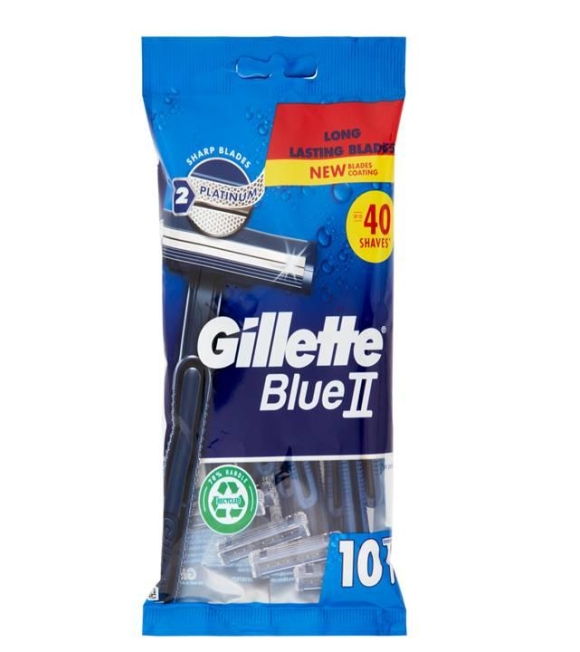 Gillette Blu II Platinum rasoi da uomo conf. da 10 pezzi