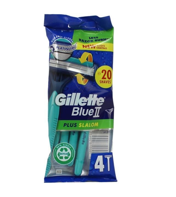 Gillette Blu II Plus Slalom rasoi da uomo conf. da 4 pezzi