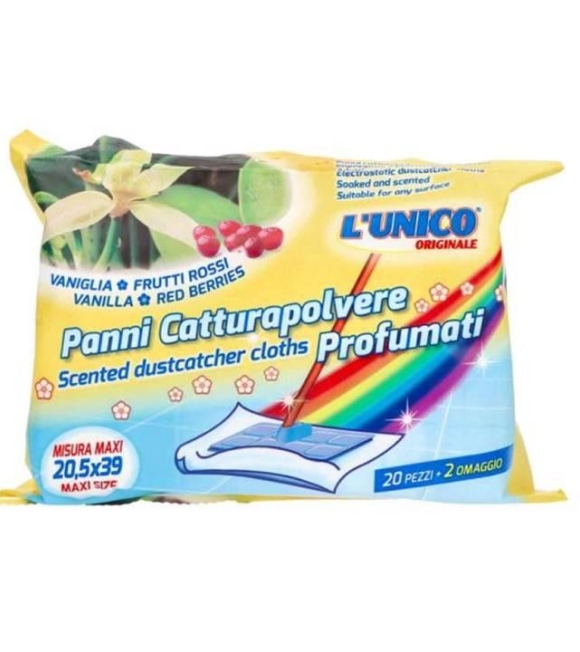 L'Unico Originale Catturapolvere 20 Panni Vaniglia e Frutti Rossi