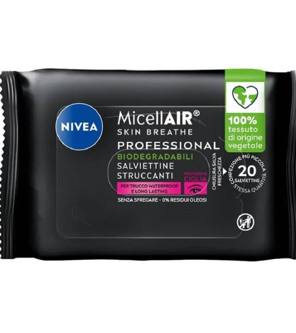 Nivea Salviette Struccanti Micellar Skin Breathe 25 PZ