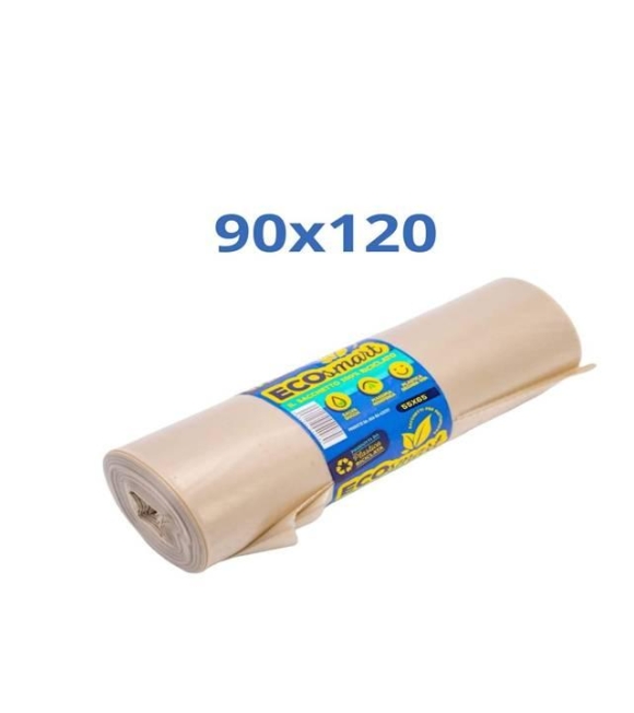 Sacchi Ambra Trasparenti 90x120 cm per Spazzatura Differenziata rotolo da 8 pz