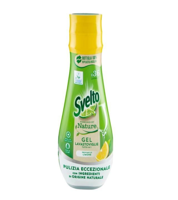 Svelto Gel Lavastoviglie Nature Limone tutto in 1 36 Lavaggi 640 ml