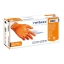 Guanti in nitrile arancioni reflexx n85 senza polvere full grip da 50 Pezzi gr. 8,4 ultra resistente